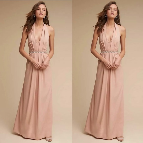 New BHLDN Jill Jill Stuart Rasa Halter Gown Dress - Picture 1 of 6
